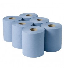 2Work Centrefeed Roll 3 Ply Blue 135M P6