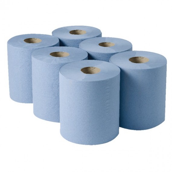 2Work Centrefeed Roll 3 Ply Blue 135M P6