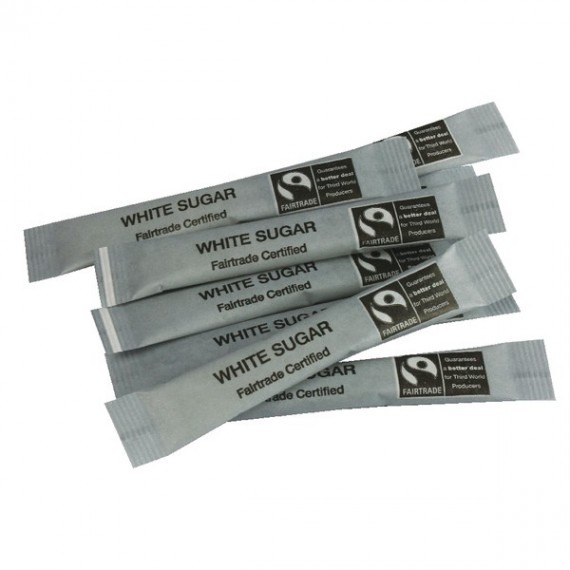 Fairtrade White 1000 Sugar Sticks A03622
