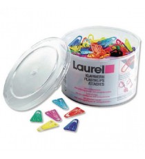 Plastic Paperclip 35mm Assorted Pk200
