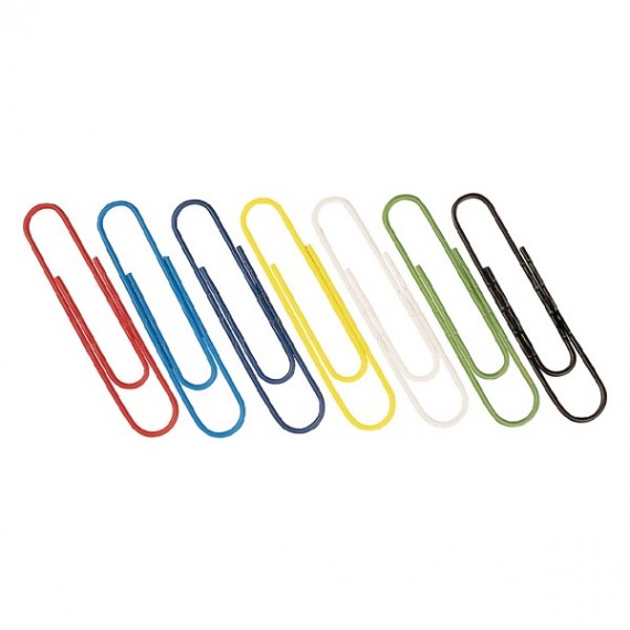 Assorted Large Plain Paperclips Pk100