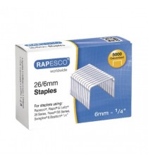 Rapesco Staples 6mm 26/6 Pk5000