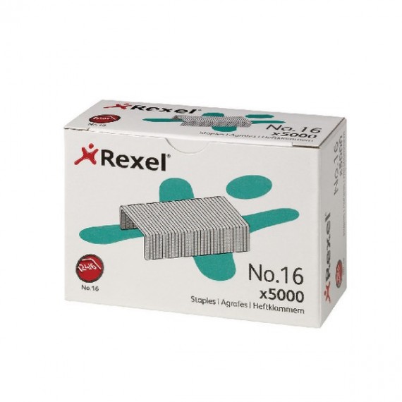 Rexel Staples No16 6mm Pk5000 06010