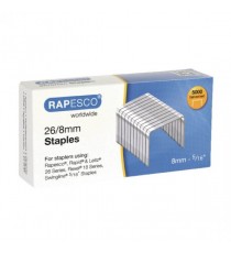 Rapesco Staples 8mm 26/8 Pk5000