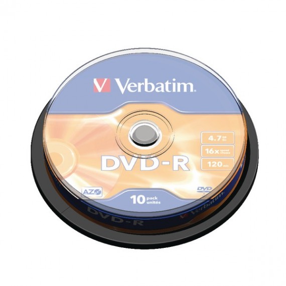 Verbatim DVD-R 16x NonPrint Spndle 43523