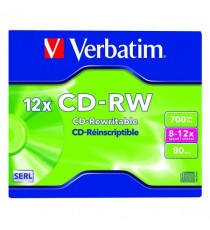 Verbatim CD-RW 700MB 8-12X Hi-Speed Pk10