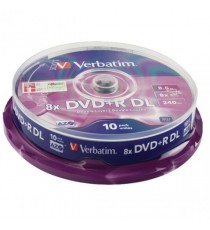 Verbatim DVD+R 8X Dbl Lyr NonPrint 43666