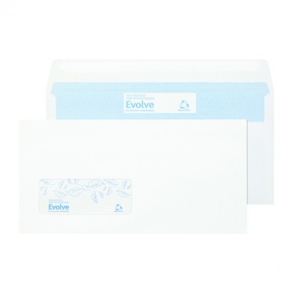 Evolve DL Rcyc Env Wdw Wht SS 90g P1000