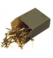 40mm Brass Pointed Paper Fastener Pk200
