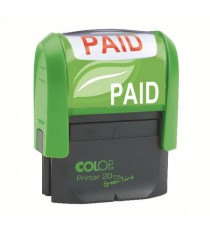 Colop Green Line Stamp PAID GLP20PAID