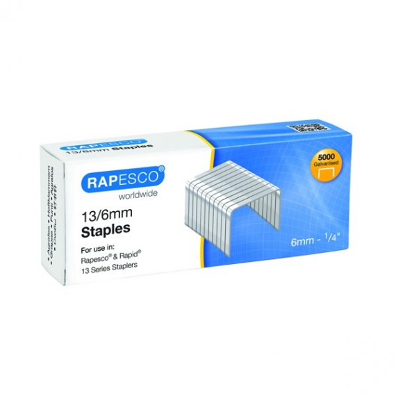 Rapesco Staples 6mm 13/6 Pk5000