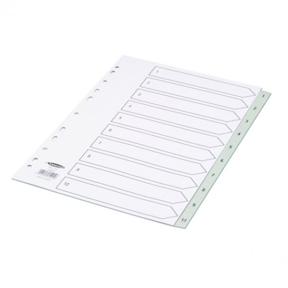 Concord Index A4 PVC 1-10 Grey 62405