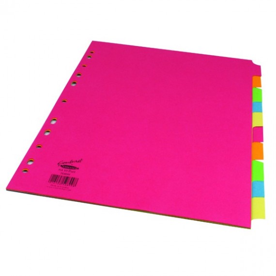 Concord Bright Divider A4 10Pt Ass 50899
