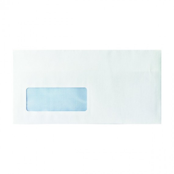 White DL Window Envelopes S/Seal Pk1000