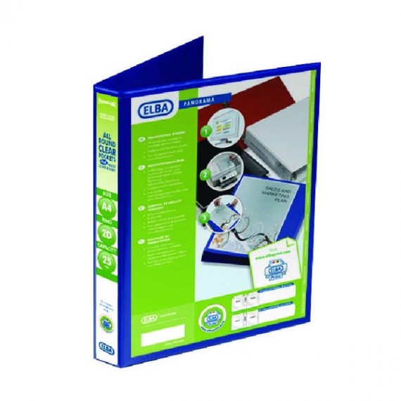 Elba Panorama 2D Ring Binder A4 Blu P6