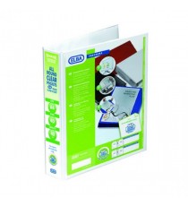 Elba A4 4D Ring 40mm Wht Pan Pres Binder