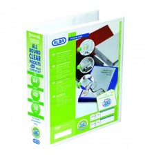 Elba A4 4D Ring 50mm Wht Pan Pres Binder