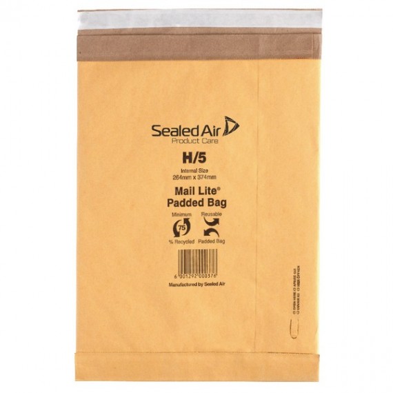 MailLite Postal H/5 Gold Padded Bag Pk50
