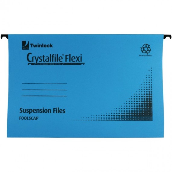 CrystalFile Flexi Standard FC Blue Pk50