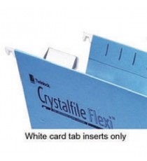 Rexel Crystalfile Flexi Tab Ins Wht P50