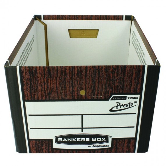 Fellowes Presto Storage Box Woodgrain