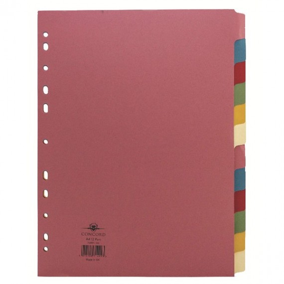 Concord 12-Part Subject Divider A4 Astd