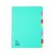 Elba 10-Part Card Divider A4 Assorted