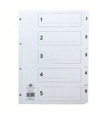 Concord A4 Index 1-5 Board Clear Tabs