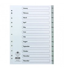 Concord Jan-Dec Index PP A4 Grey