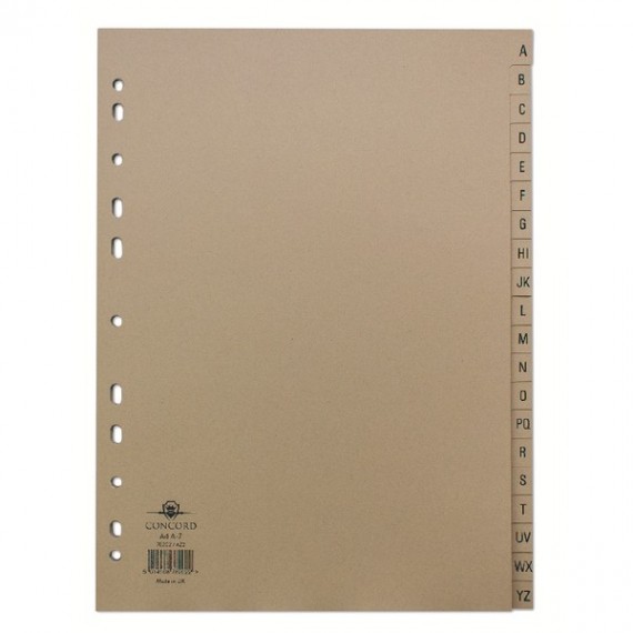 Concord A-Z 20-Pt Manilla Index Buff A4