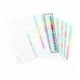 Concord Index 1-12 A4 White/Multi Tab