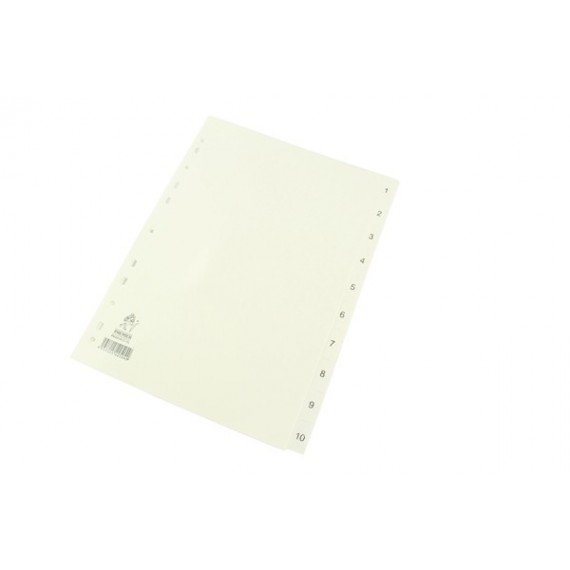 White A4 1-10 Index Dividers