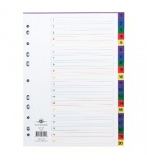 Concord 1-20 Index Multicolour A4