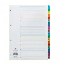 Concord Index 1-20 A4 White/Multi Tab