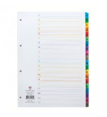Concord Index A-Z A4 White/Multi Tab