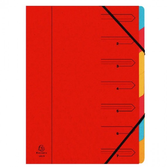 Europa 7-Part Organiser A4 Red