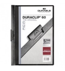 Durable 6mm Duraclip File A4 Black Pk25