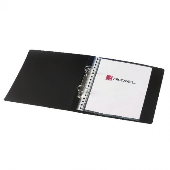 Rexel Budget 2 Ring Binder A5 Black Pk10