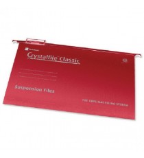 Rexel Crystalfile Suspn Files FS Red P50