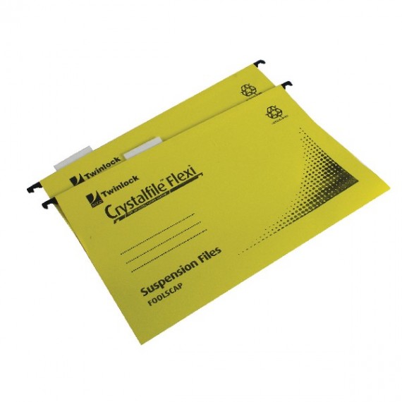 Rexel Crystalfile Flexi FS Yellow Pk50