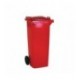Red 2 Wheel Refuse Container 120 Ltr
