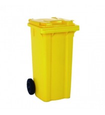 Yellow 2 Wheel Refuse Container 240 Ltr