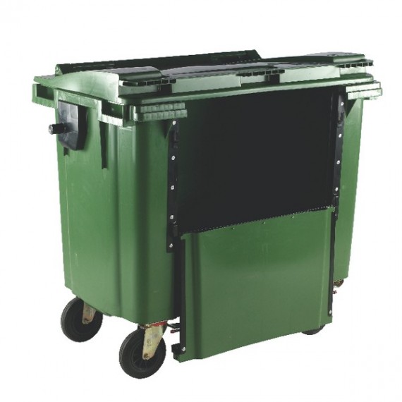 FD 1100L Drop Front Wheellie Bin Green