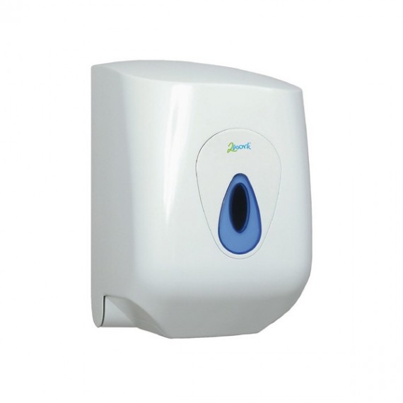 2Work White Mini Centrefeed Dispenser
