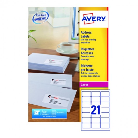 Avery L7160-500 Address Label White P500