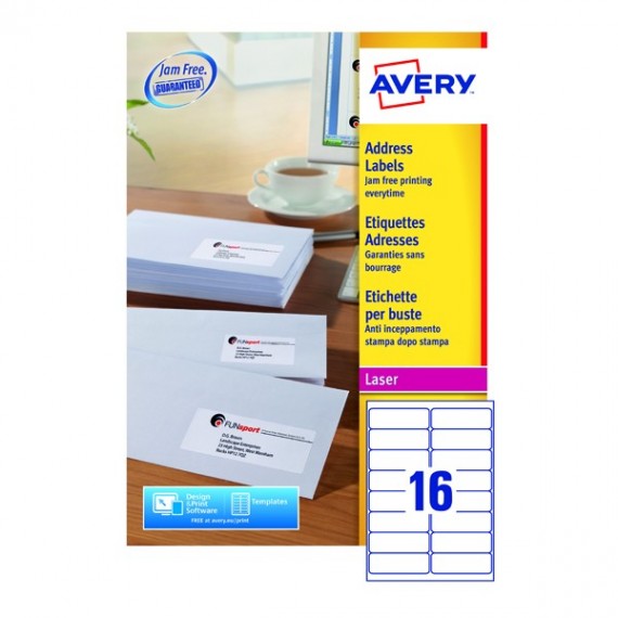 Avery Lsr Lbl Wht Pk100 L7162-100 FPC