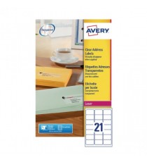 Avery L7560-25 Laser Labels Clear Pk525