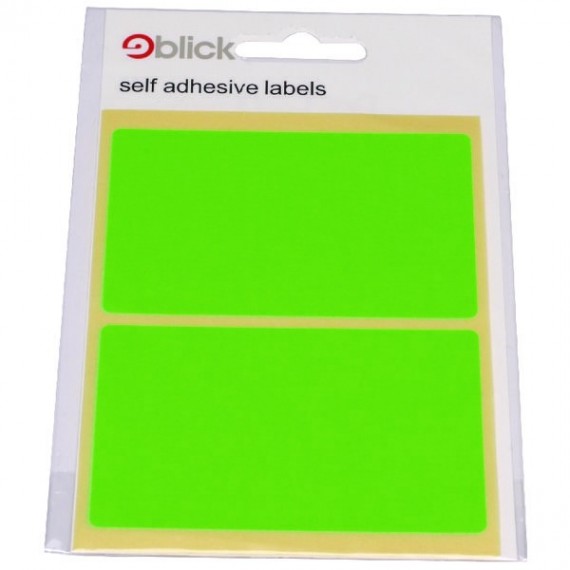 Blick Label Fluo Bag 50x80mm Grn 010654