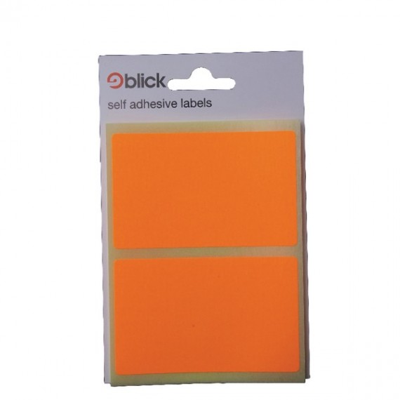 Blick Label Fluo Bag 50x80mm Org 010852