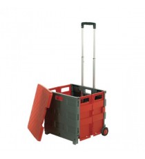 GPC Folding Box Truck with Lid Grey/Red